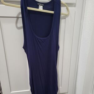Elegant Blue Sleeveless Dress